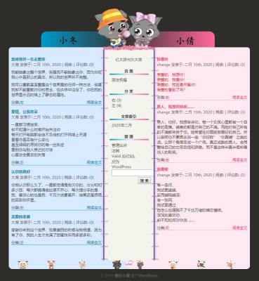 wordpress情侣主题 灰太儿狼情侣主题lovers